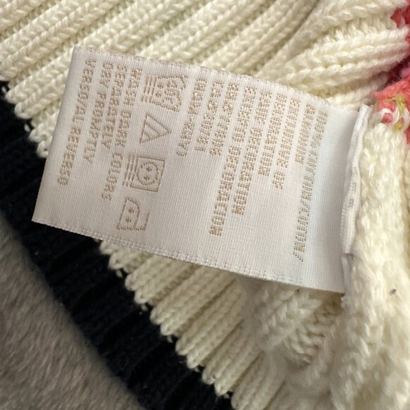 Vintage Y2K Tommy Hilfiger Rubbed Knit Sweater MEDIUM women's Mock Neck Striped - Picture 5 of 6